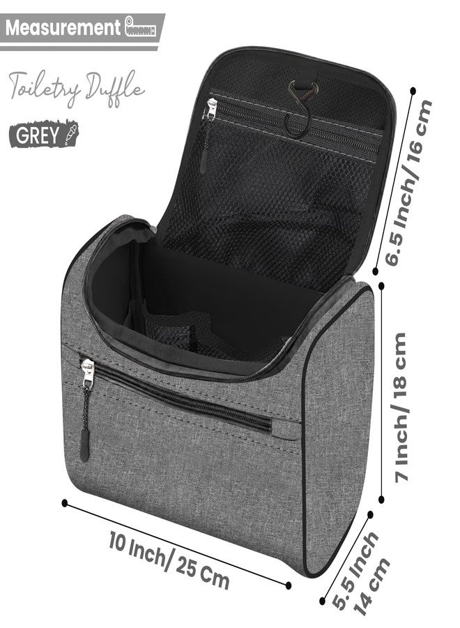 OxbOw Hanging Makeup Kit Travel Organizer, Toiletry Bag for Women, Shaving Kit Bag for Men, Cosmetic Organizer Makeup Pouch TB_P.R.O (20 X 20 X 11 Cm) (Grey) - Image 3